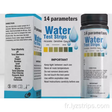 Bandelettes de test d&#39;eau d&#39;aquarium pour piscine et spa 14 paramètres